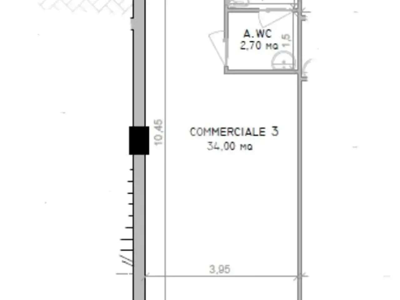 Negozio in Via Fratelli Bandiera, Rende, {3} - Planimetria 1