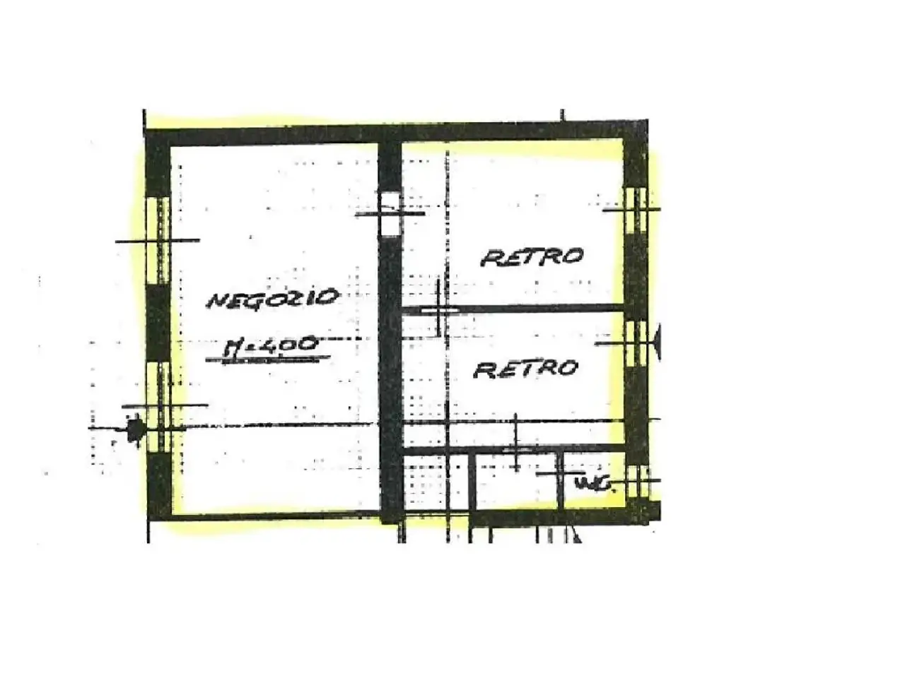 Negozio in Via Lacerra 74, Sesto San Giovanni, {3} - Planimetria 1