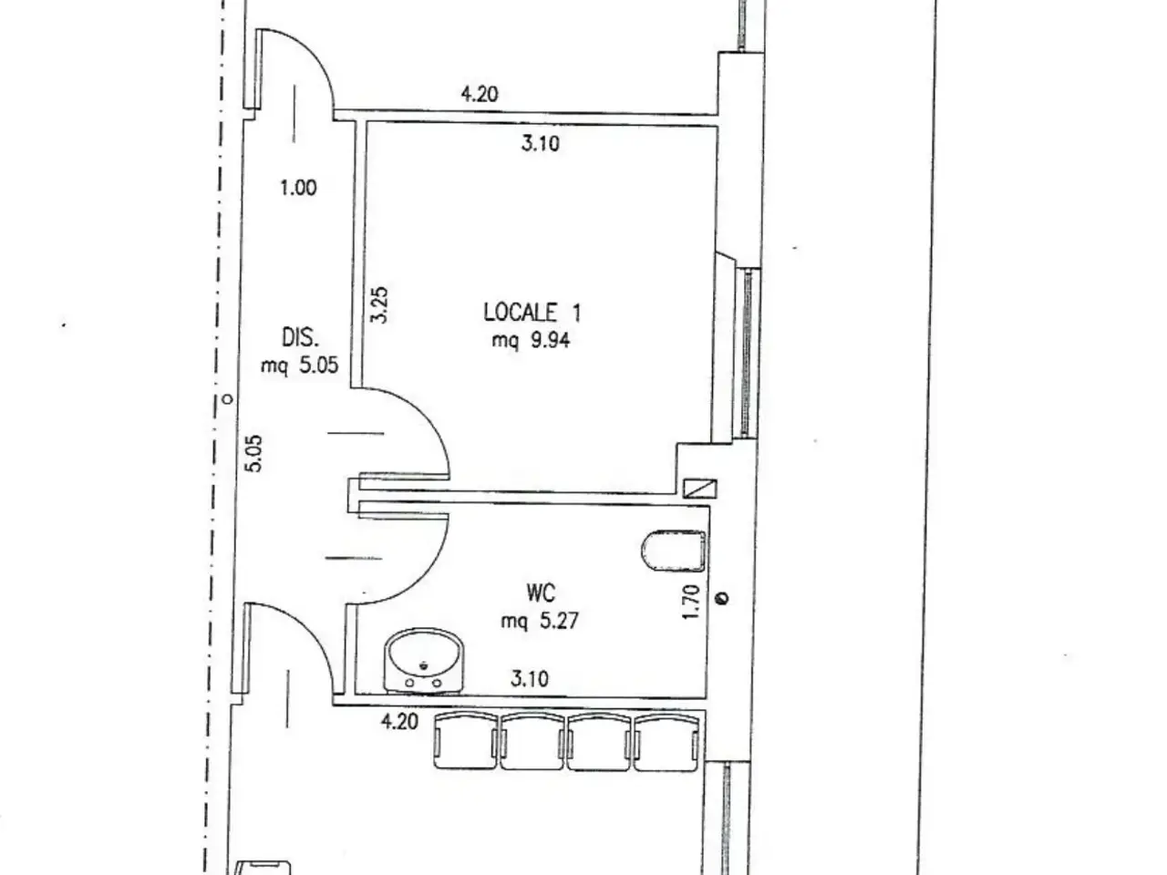 Negozio in Via Giuseppe Grandi, Firenze, {3} - Planimetria 1