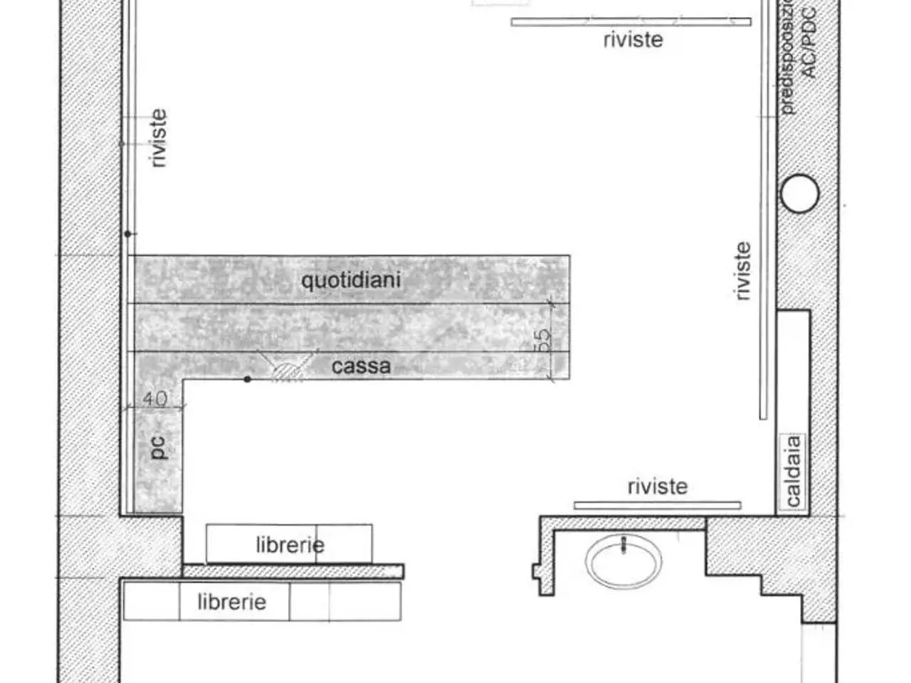Negozio in Via Cusani 27, Carate Brianza, {3} - Planimetria 1