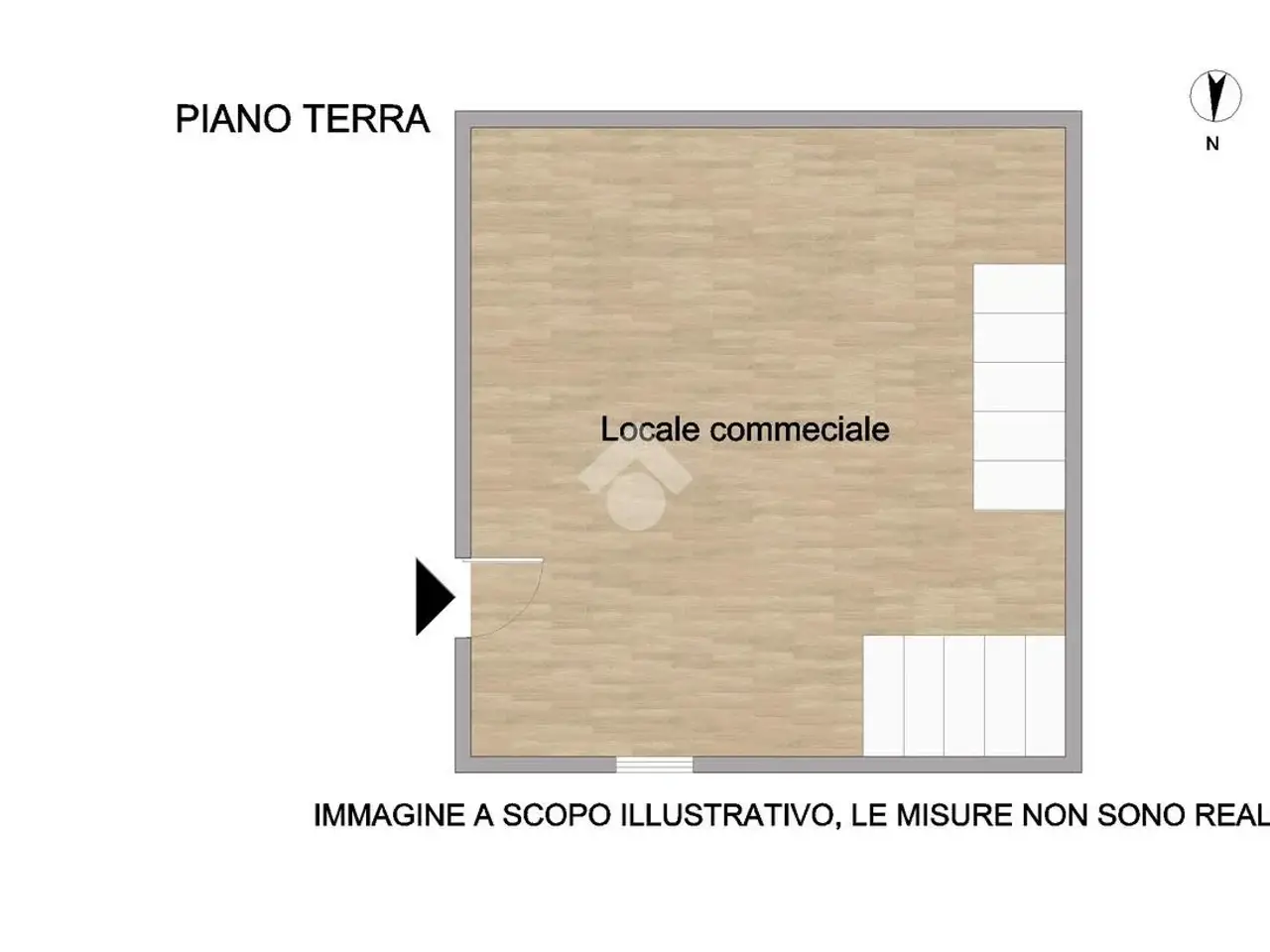 Negozio in Via Giulio Cesare 39, Fermo, {3} - Planimetria 1
