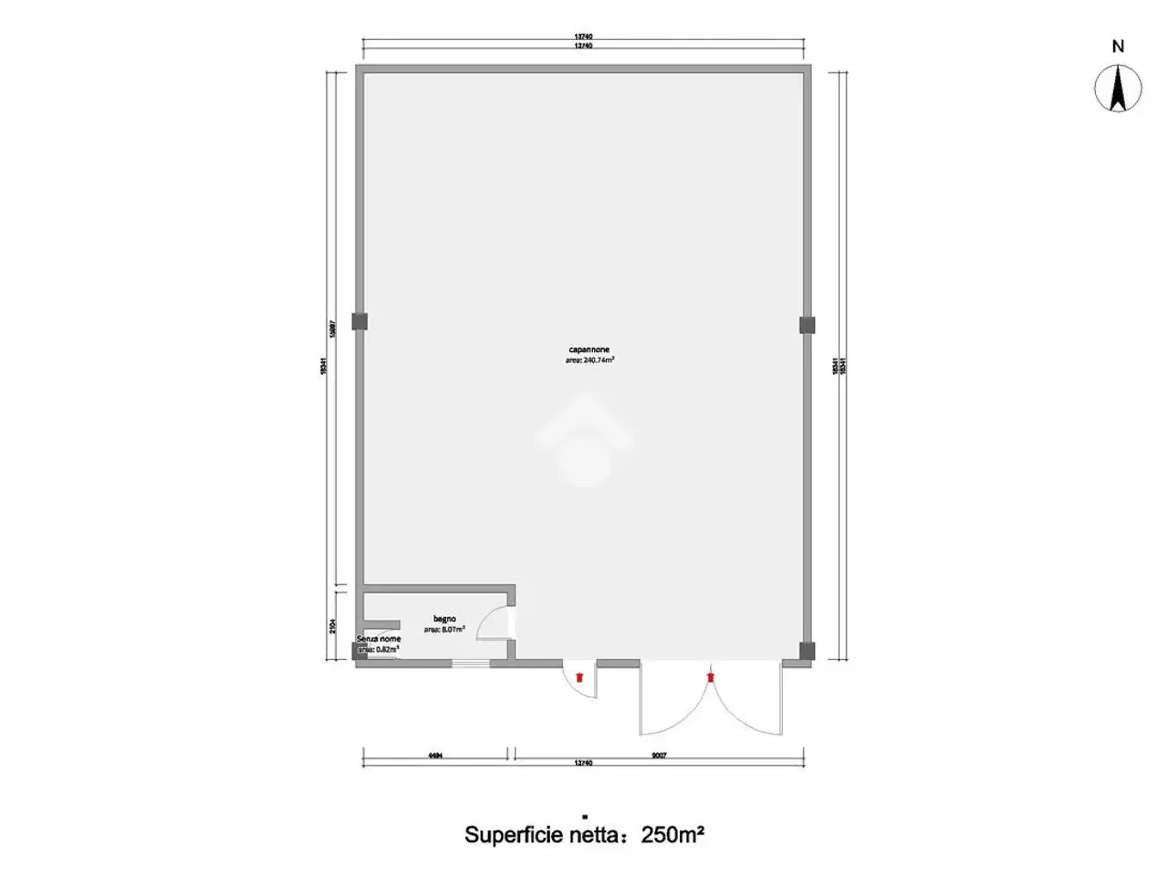 Capannone in Via Roma 45, Collebeato, {3} - Planimetria 1