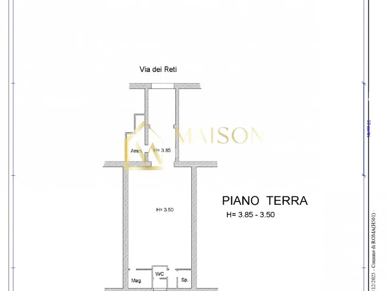 Negozio in Via dei Reti, Roma, {3} - Planimetria 1
