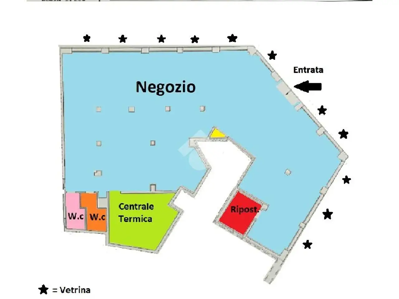 Negozio in Piazza Massimo d'Azeglio 17, Alessandria, {3} - Planimetria 1