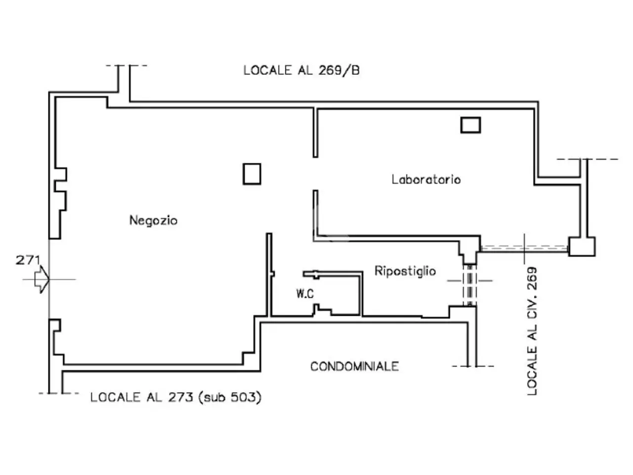 Negozio in Via della Magliana 271, Roma, {3} - Planimetria 1