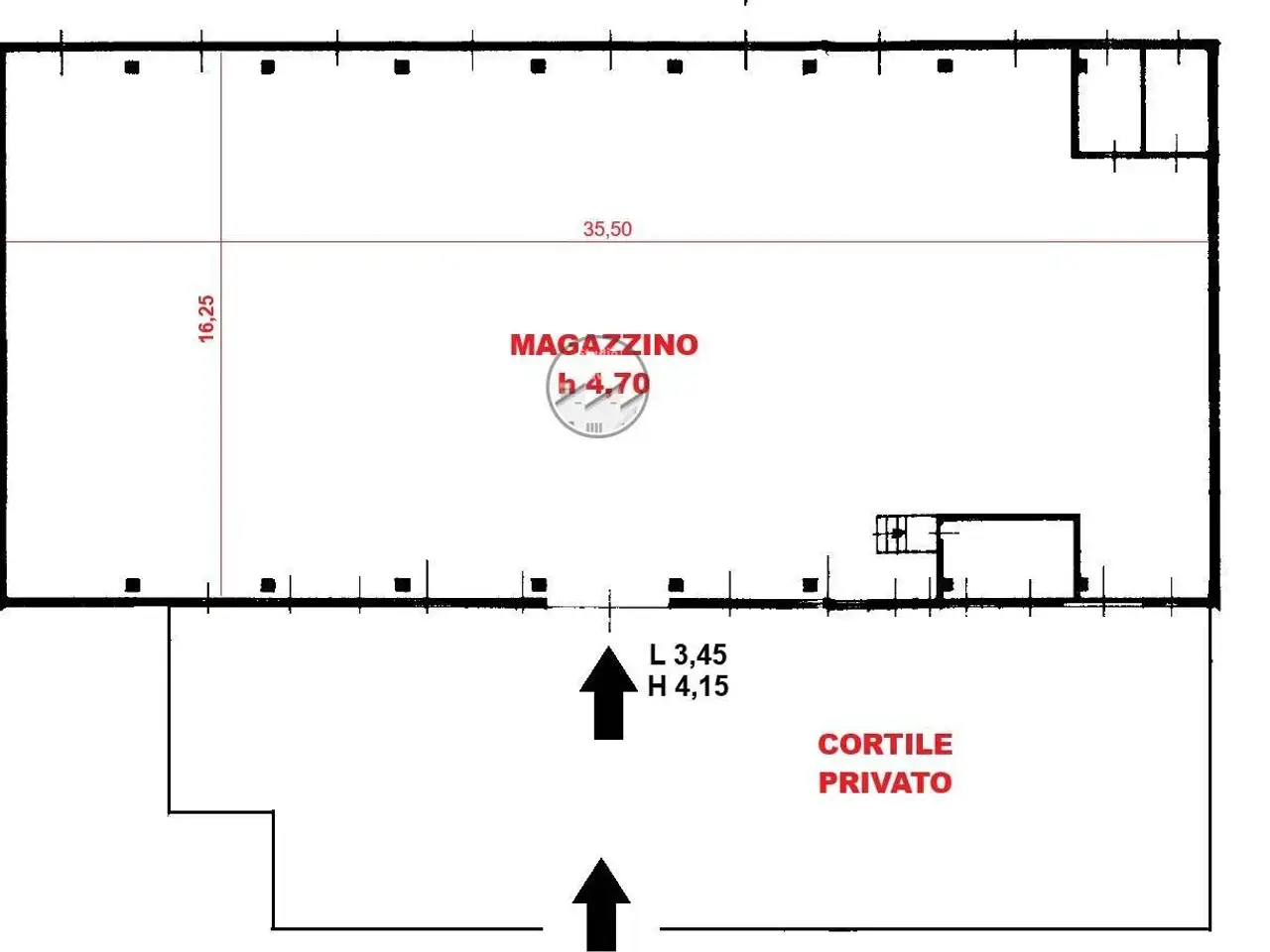 Magazzino in Via Antonio Meucci 6, Casarile, {3} - Planimetria 1
