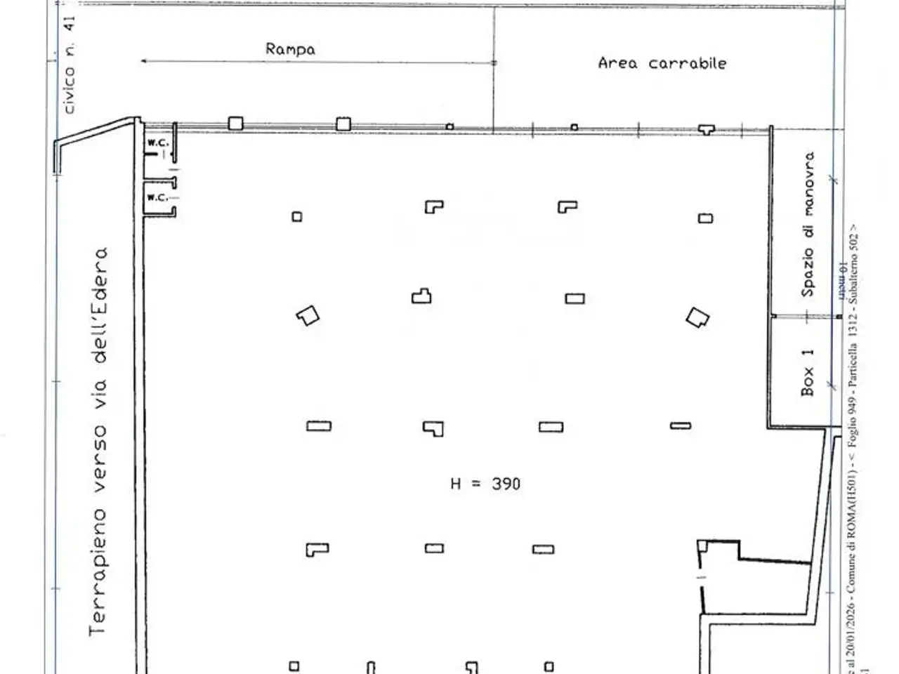 Negozio in Via dell'Edera 41, Roma, {3} - Planimetria 1