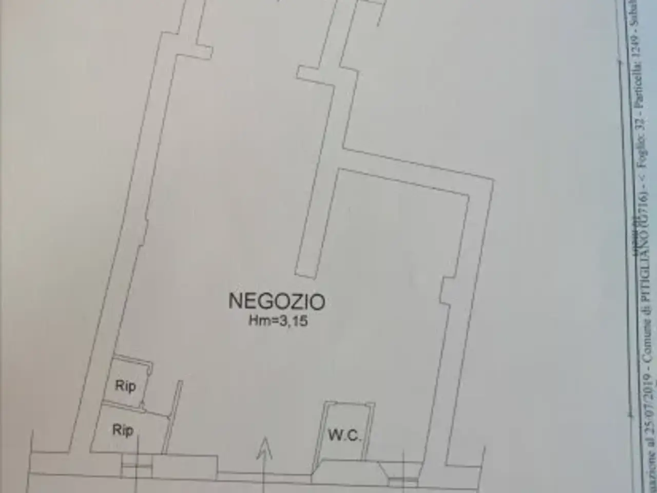 Negozio in Piazza della Repubblica, Pitigliano, {3} - Planimetria 1