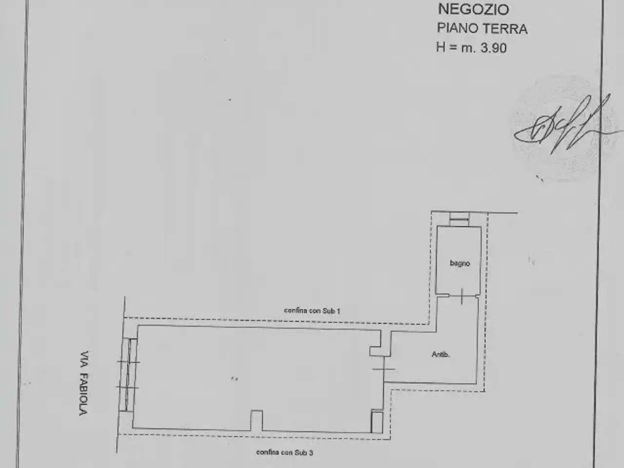 Negozio in Via Fabiola 51, Roma, {3} - Planimetria 1