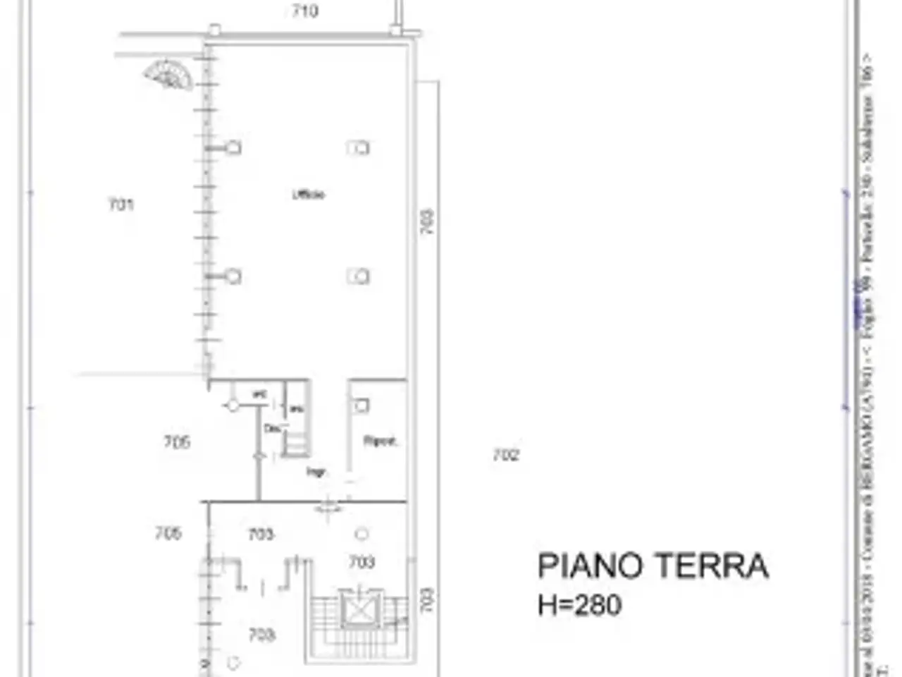 Ufficio in Via per Grumello 23, Bergamo, {3} - Planimetria 1