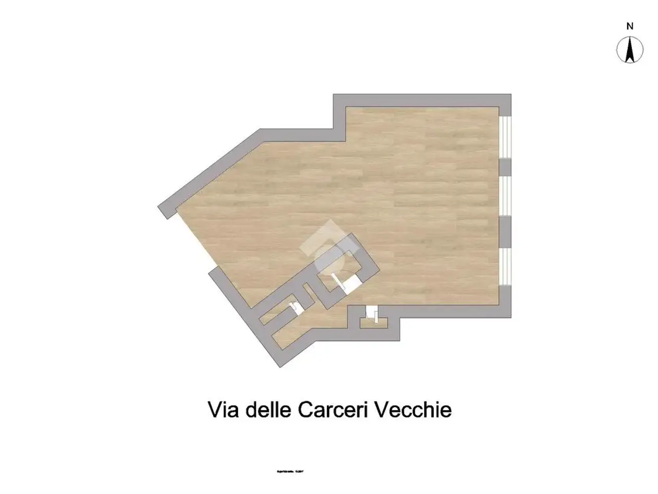 Capannone in Via delle Carceri Vecchie 8, Napoli, {3} - Planimetria 1