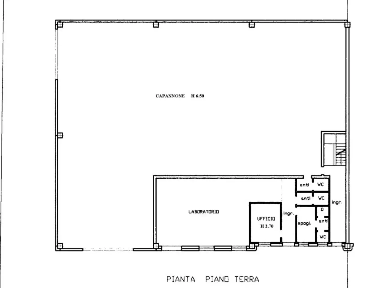 Capannone in Via Str. per Barco 1, Montecchio Emilia, {3} - Planimetria 1