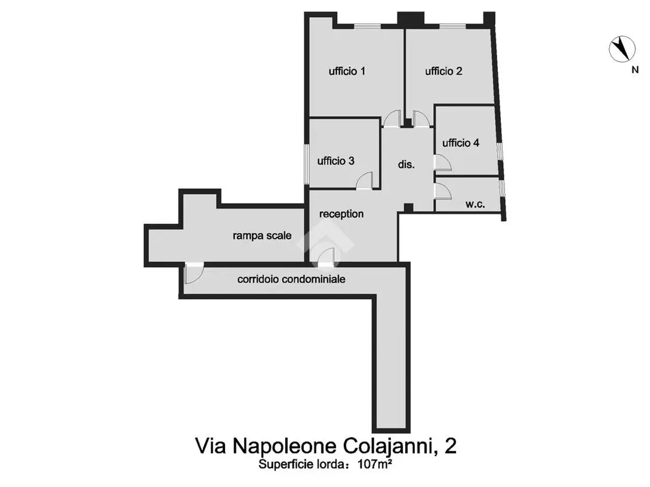 Ufficio in Via Colajanni 2, Bari, {3} - Planimetria 1