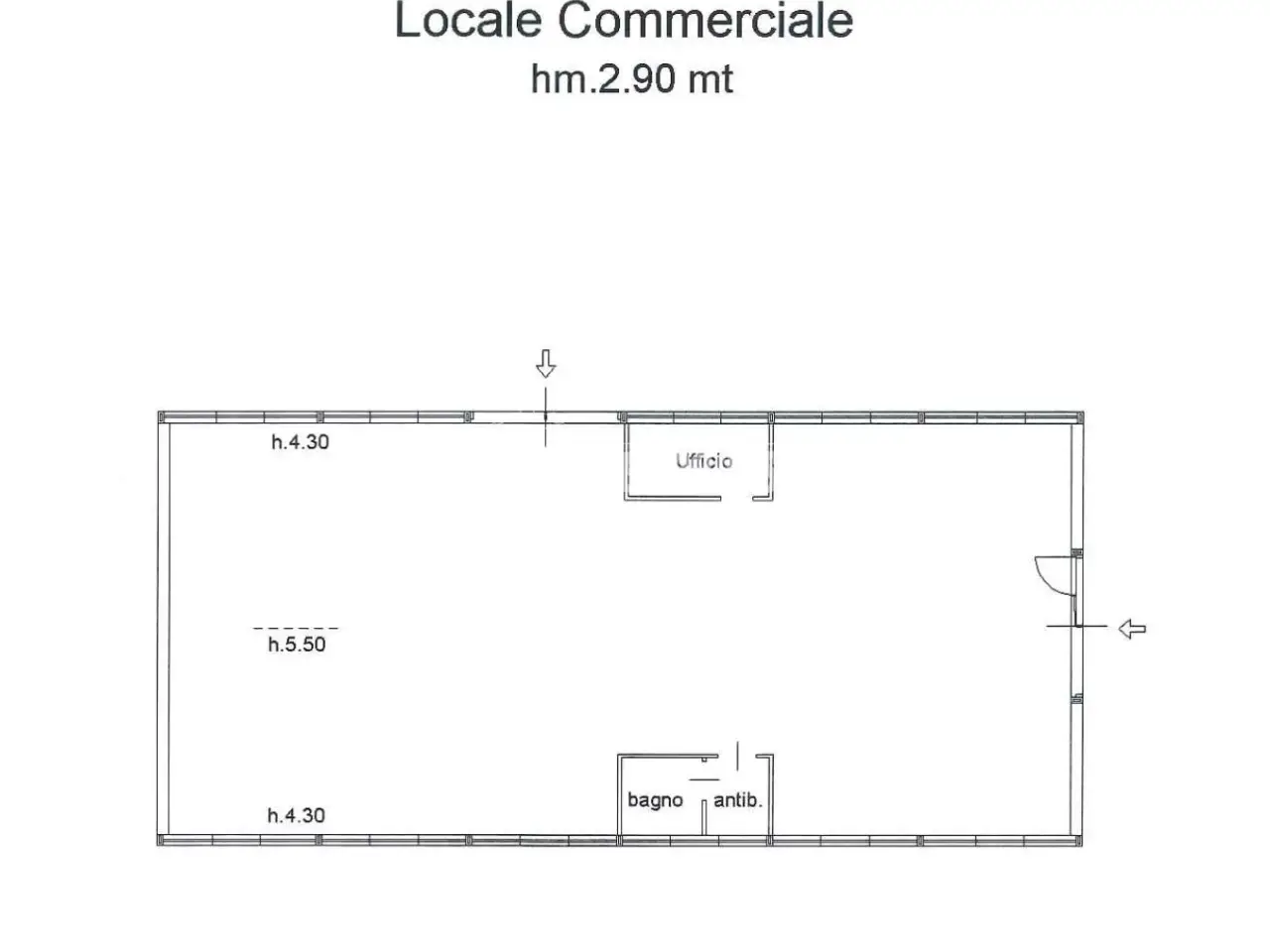 Negozio in Via Comunale di San Francesco, Anguillara Sabazia, {3} - Planimetria 1
