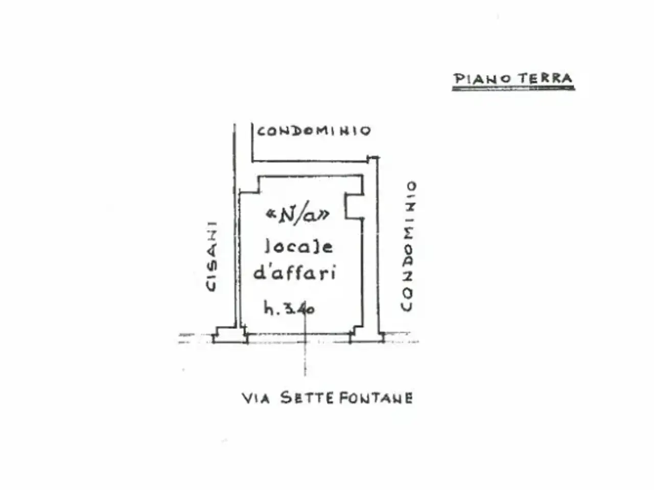 Negozio in Via delle Sette Fontane, Trieste, {3} - Planimetria 1