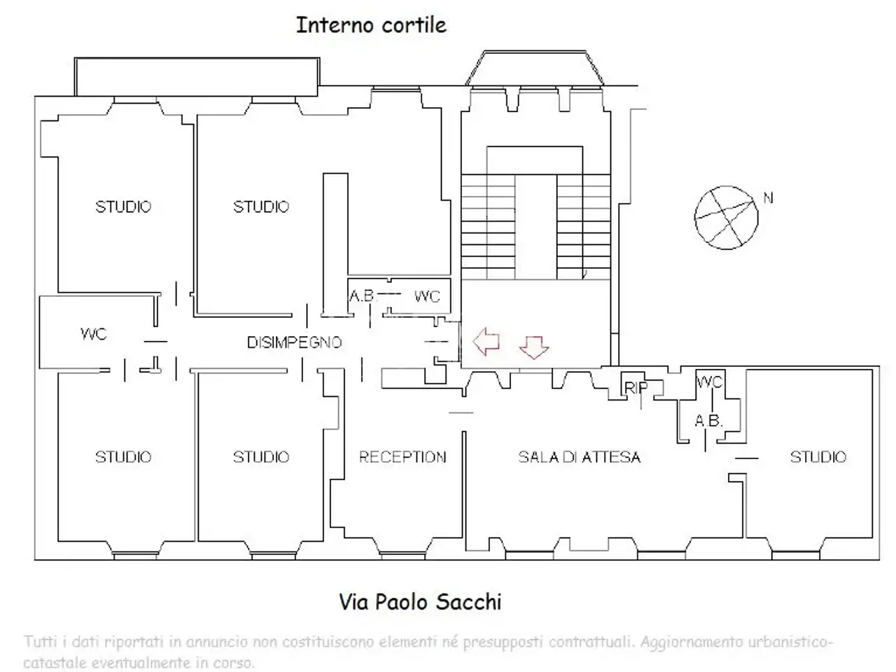 Ufficio in Via Paolo Sacchi 28, Torino, {3} - Planimetria 1