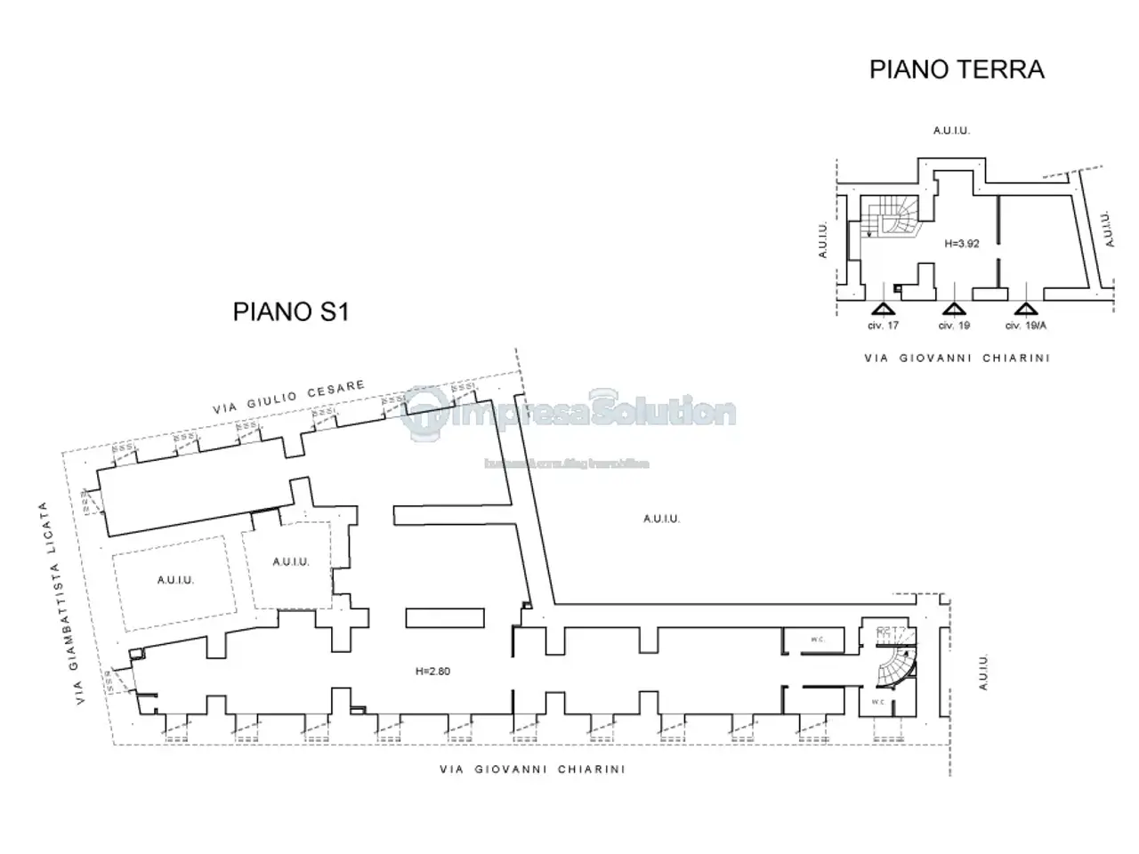 Ufficio in Via Giovanni Chiarini, Napoli, {3} - Planimetria 1