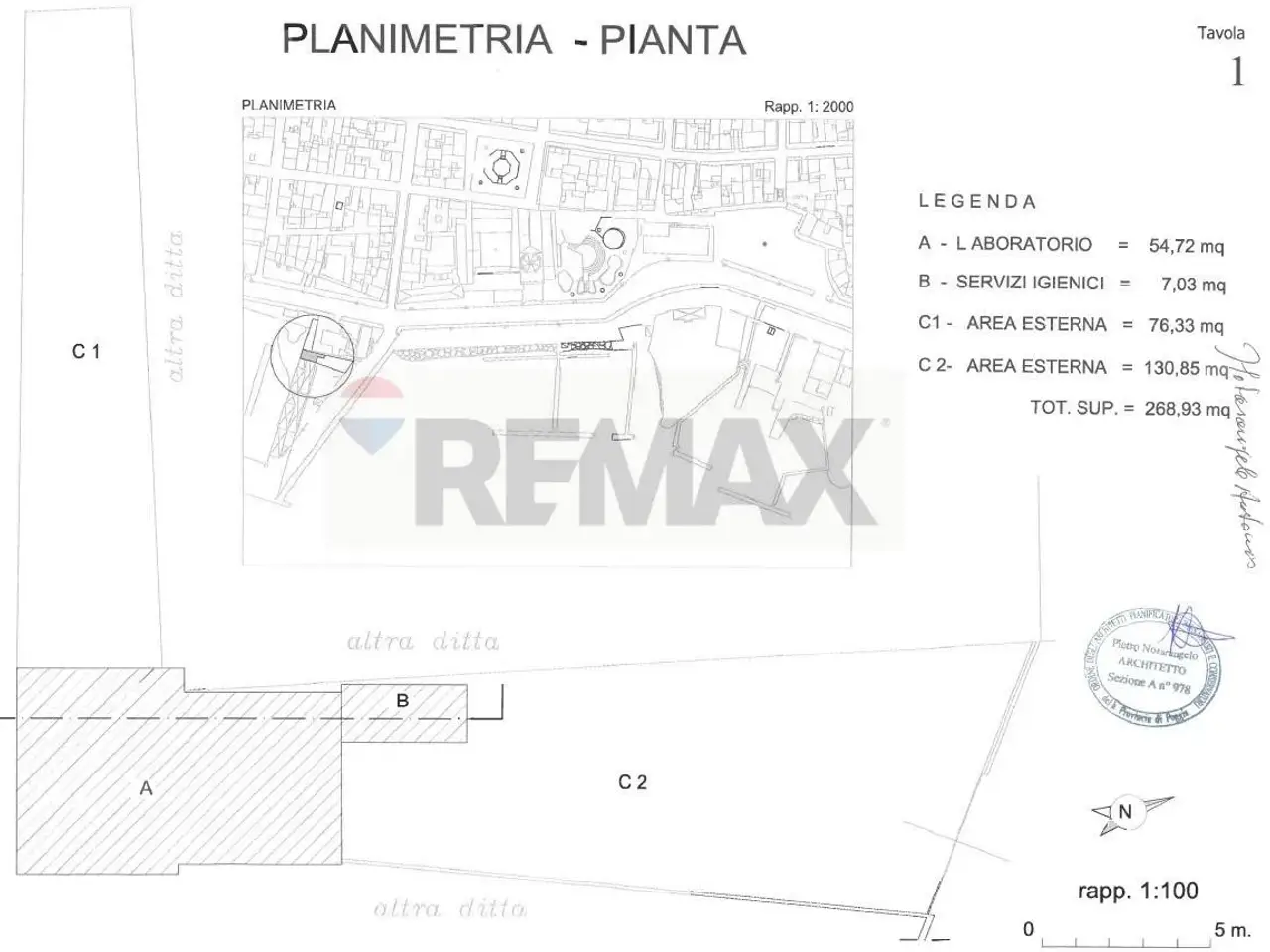 Laboratorio in Lungomare Sauro, Manfredonia, {3} - Planimetria 1