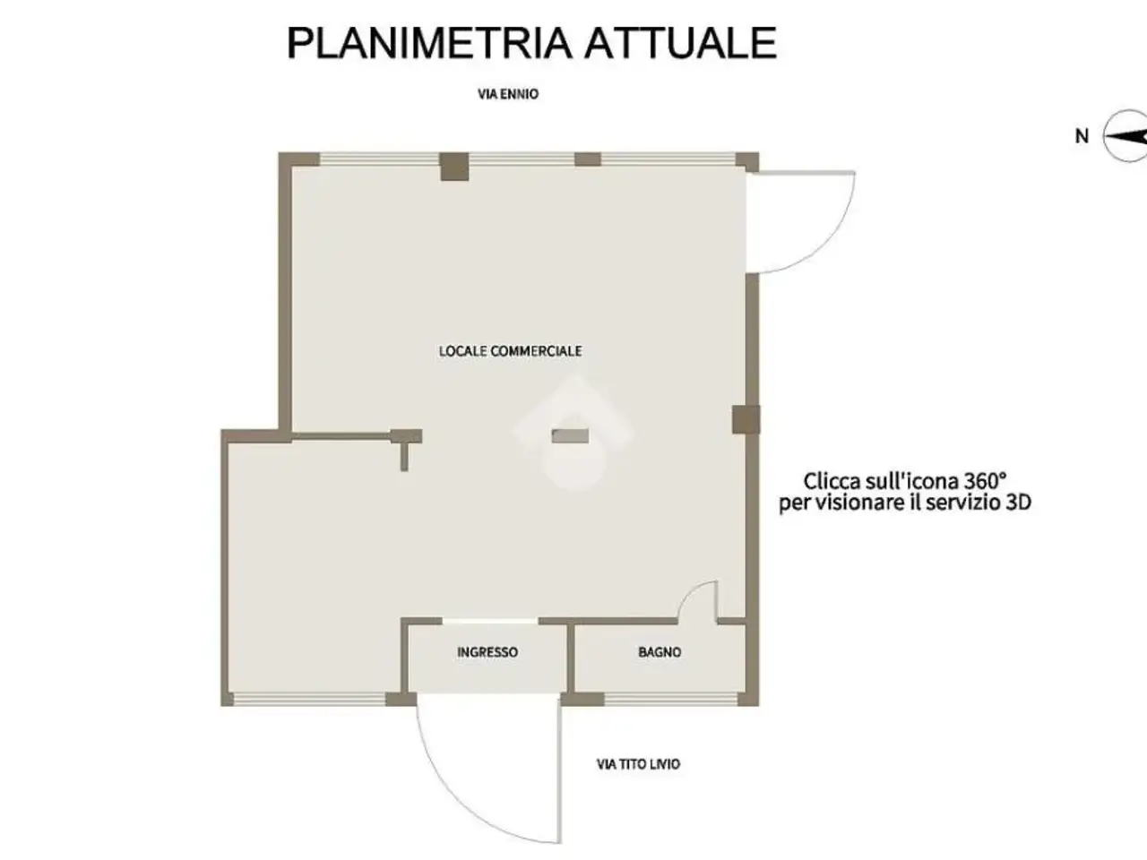 Negozio in Via Ennio Quinto 34, Brindisi, {3} - Planimetria 1