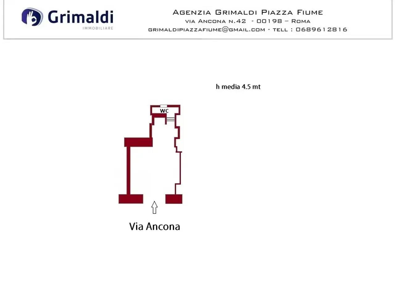 Negozio in Via Ancona, Roma, {3} - Planimetria 1