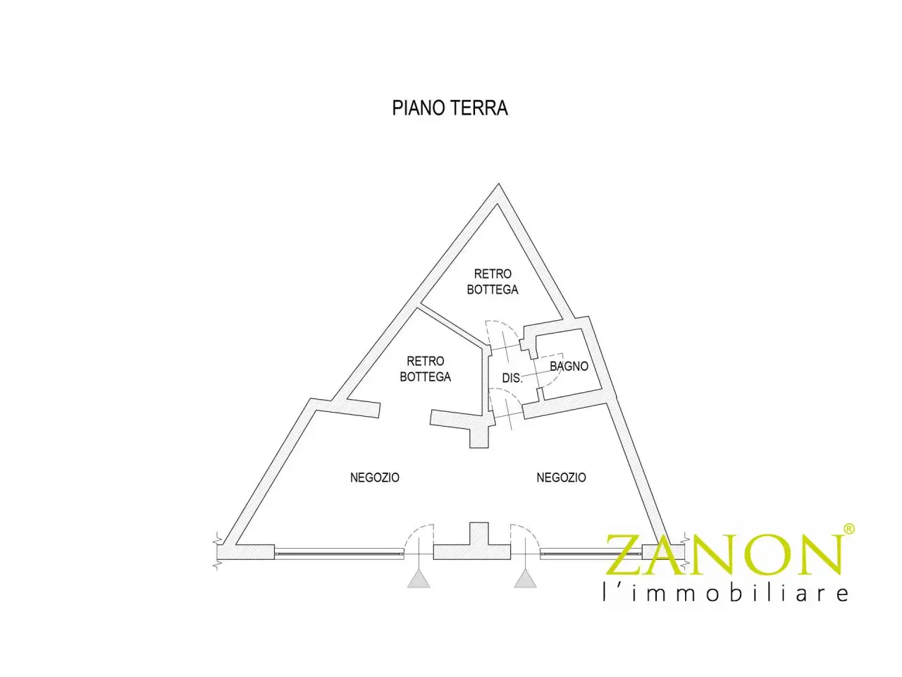 Negozio in Via Latina 1, Romans D'Isonzo, {3} - Planimetria 1