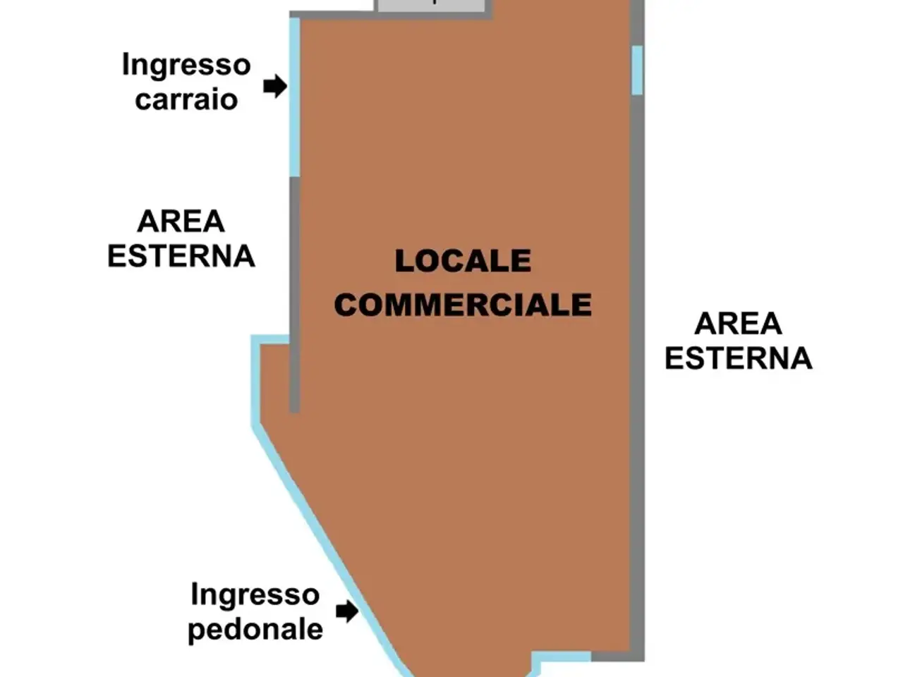 Negozio in Via San Giovanni Battista 10  , Colverde, {3} - Planimetria 1