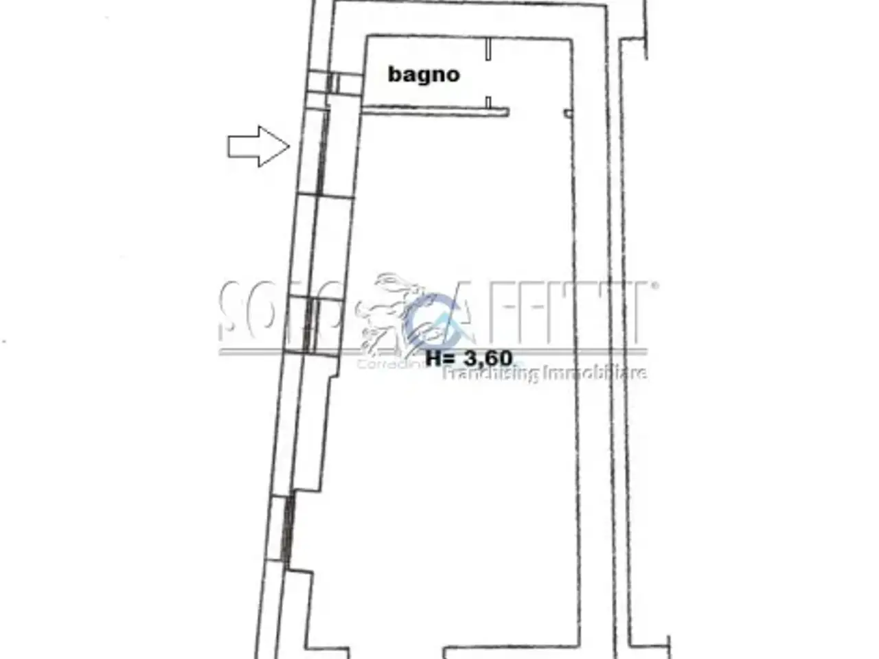 Negozio in Via Mercato 27, Catanzaro, {3} - Planimetria 1