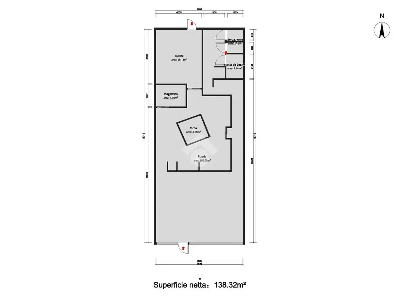 Negozio in Via Europa, Concesio, {3} - Planimetria 1