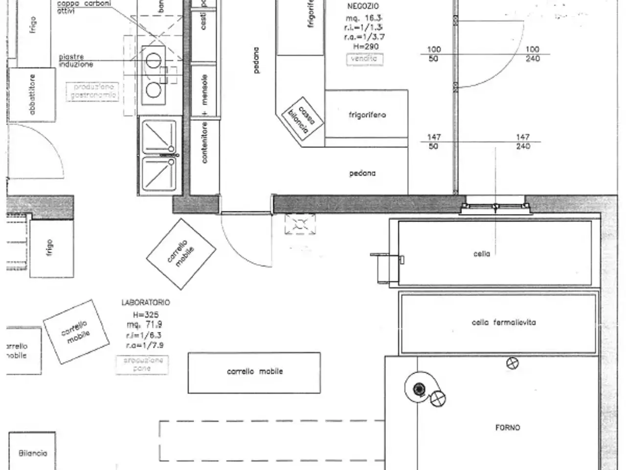 Panificio in Strada Cartiera 11/a, Parma, {3} - Planimetria 1