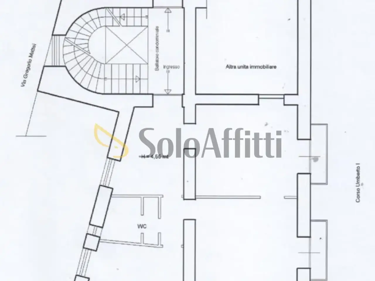 Ufficio in Corso Umberto I 201, Napoli, {3} - Planimetria 1