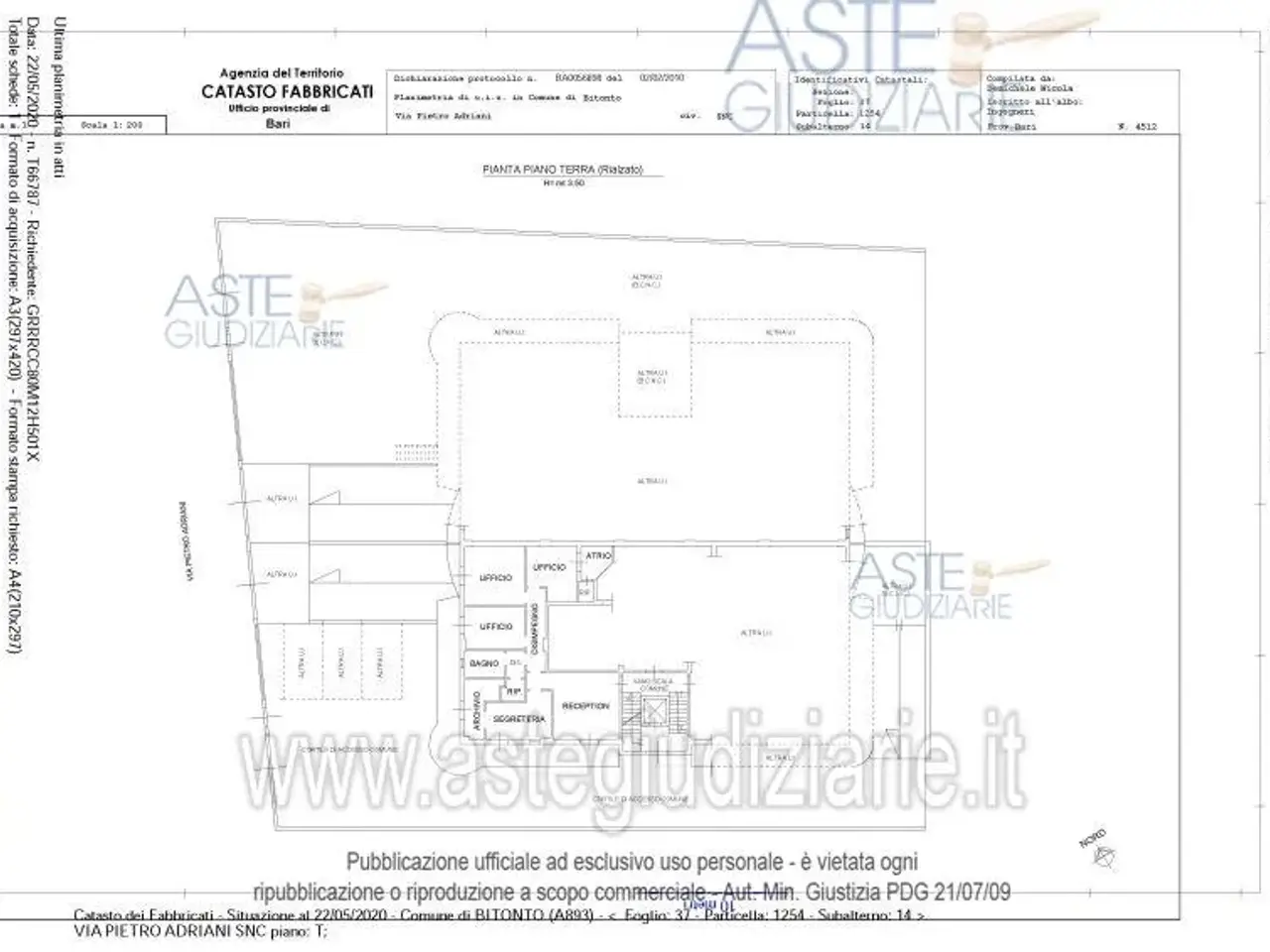 Ufficio in Viale Europa, Bitonto, {3} - Planimetria 1
