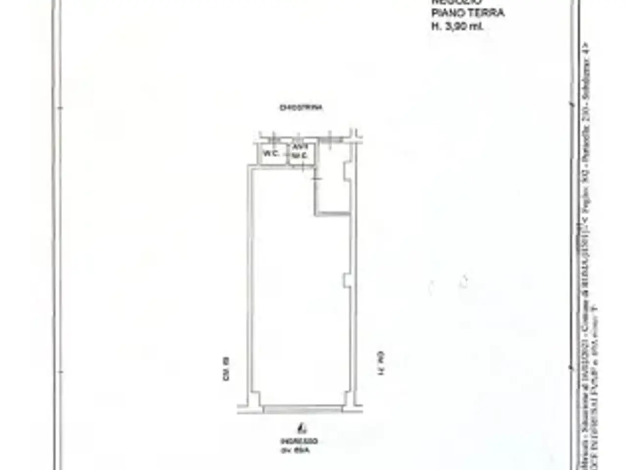 Bar in Via di Santa Croce in Gerusalemme, Roma, {3} - Planimetria 1