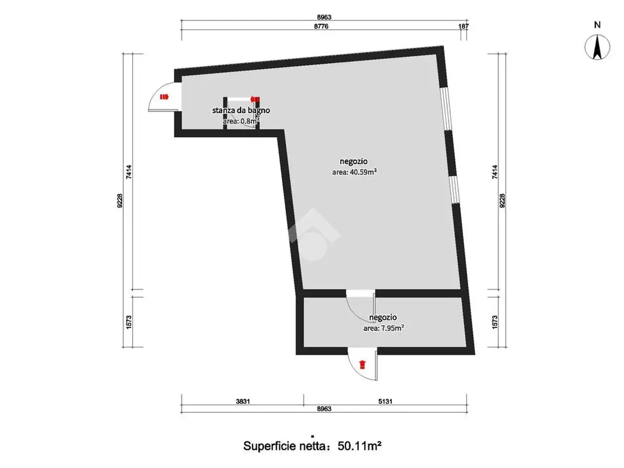 Negozio in Via Zanardelli 110, Concesio, {3} - Planimetria 1