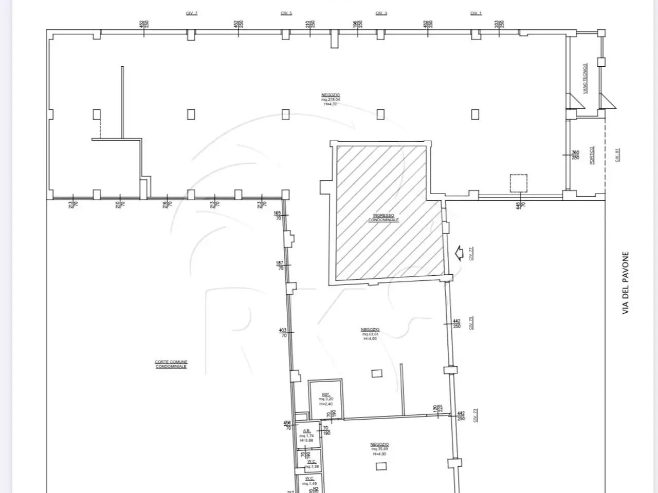 Negozio in Via del Pavone 73, Ferrara, {3} - Planimetria 1