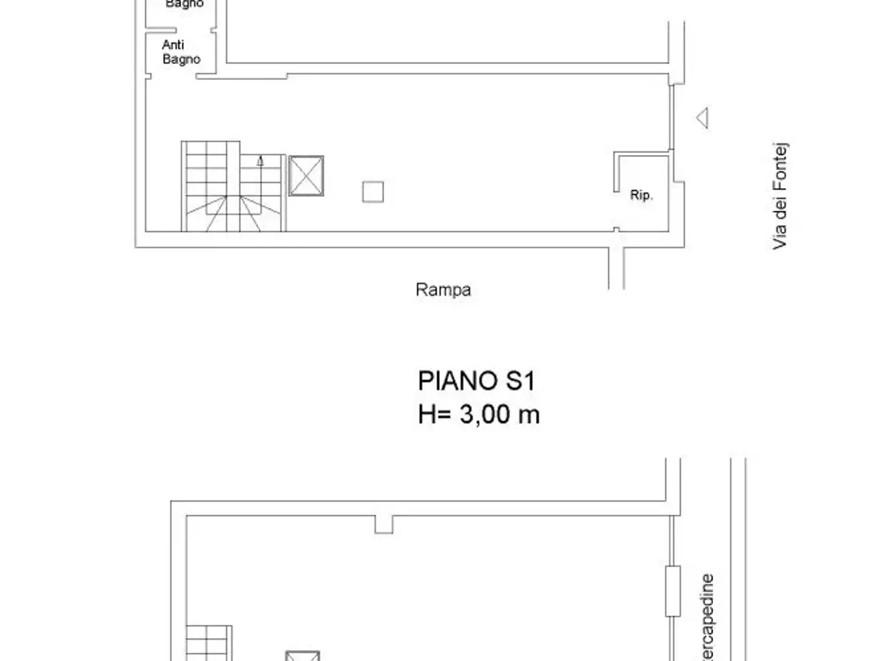 Negozio in Via dei Fontej 12/F, Roma, {3} - Planimetria 1
