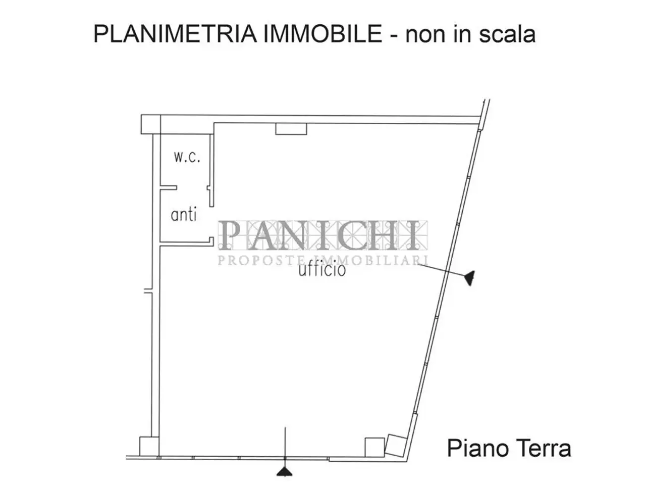 Ufficio in Via E. Mattei, Asciano, {3} - Planimetria 1