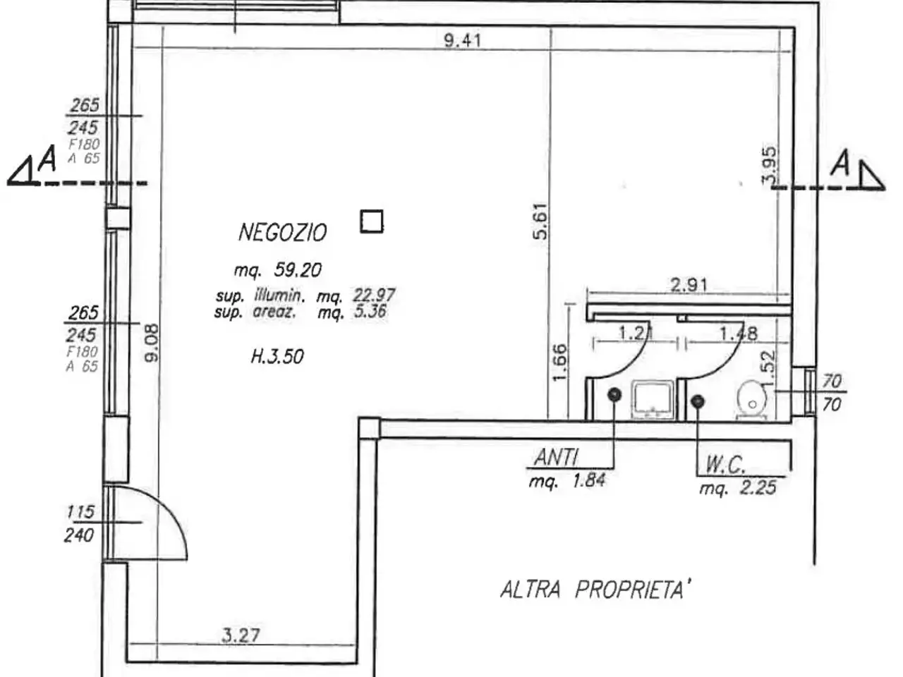 Negozio in Via Veneto, Martellago, {3} - Planimetria 1