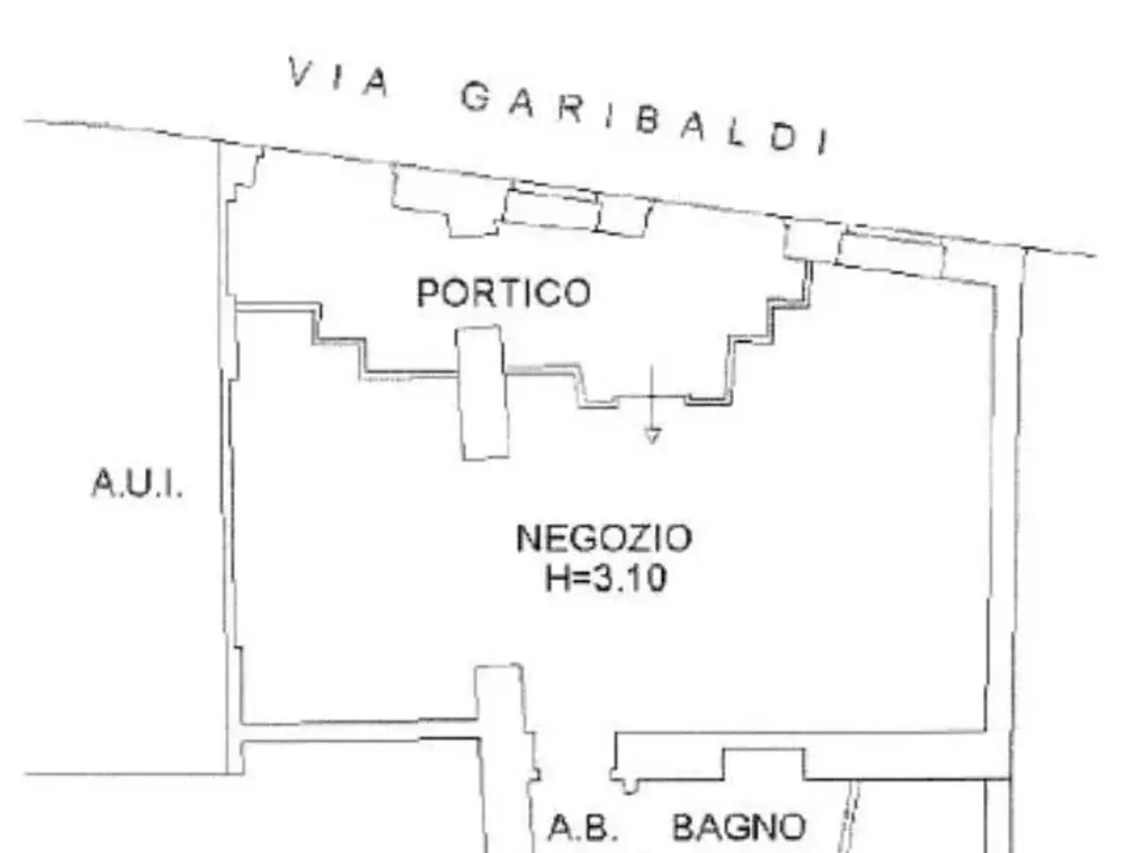 Negozio in Corso Giuseppe Garibaldi 26, Lonato, {3} - Planimetria 1