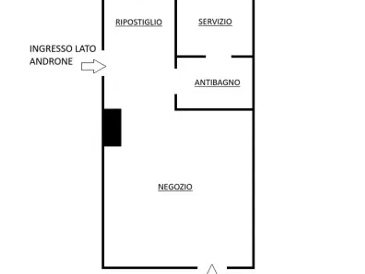 Negozio in Piazza Santa Giulia 5, Torino, {3} - Planimetria 1