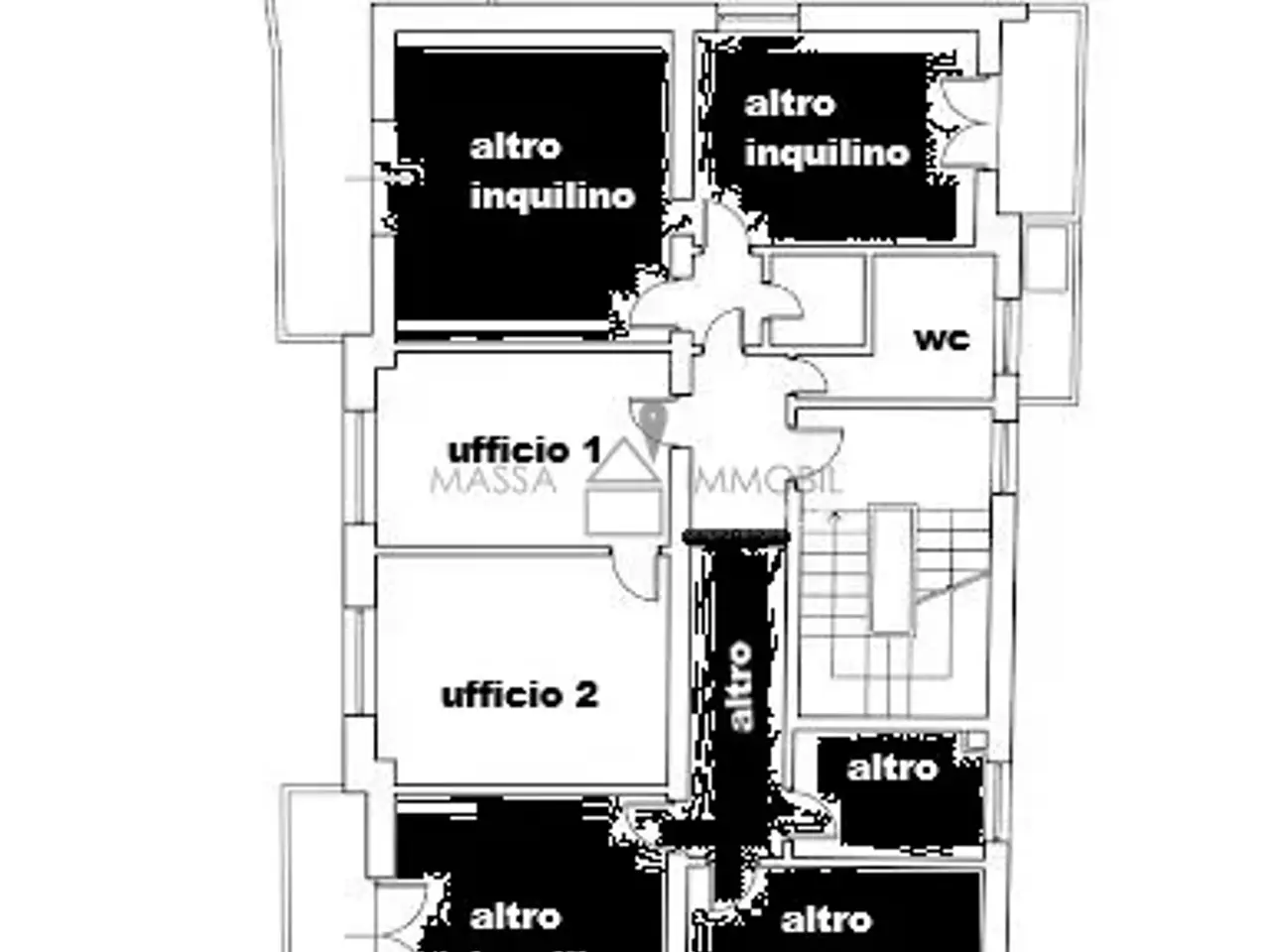 Ufficio in Via Cesare Beccaria 9, Massa, {3} - Planimetria 1