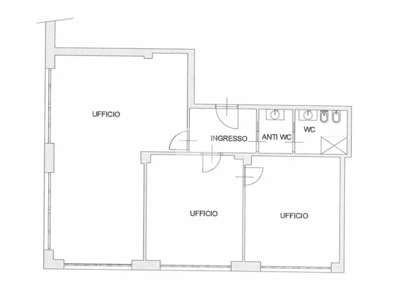 Ufficio in Via Vittorio Emanuele II 31, Brescia, {3} - Planimetria 1