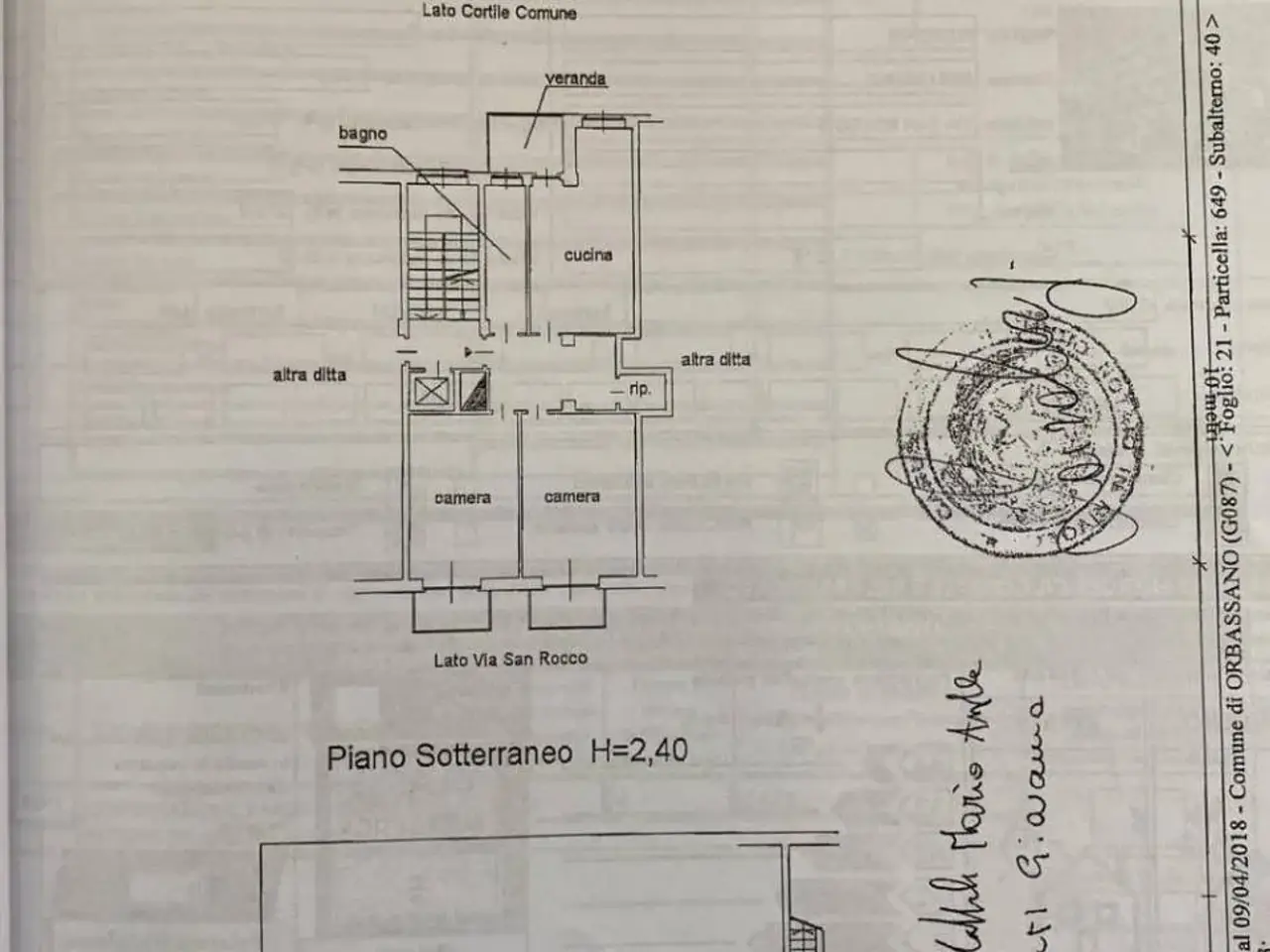 Trilocale in Via San Rocco 3, Orbassano - Planimetria 1