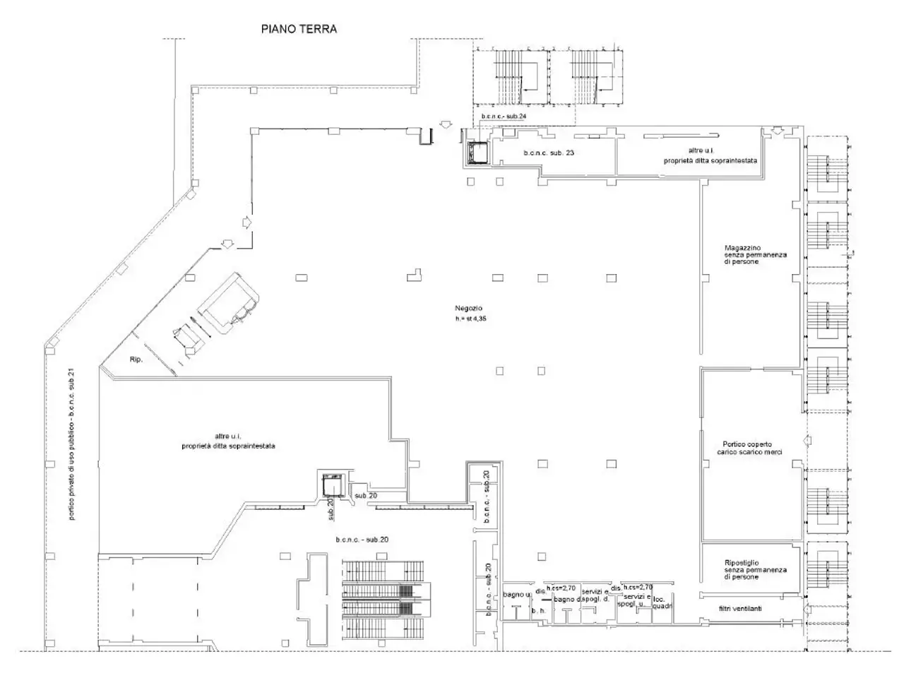 Negozio in Via Loves 11, Cento, {3} - Planimetria 1