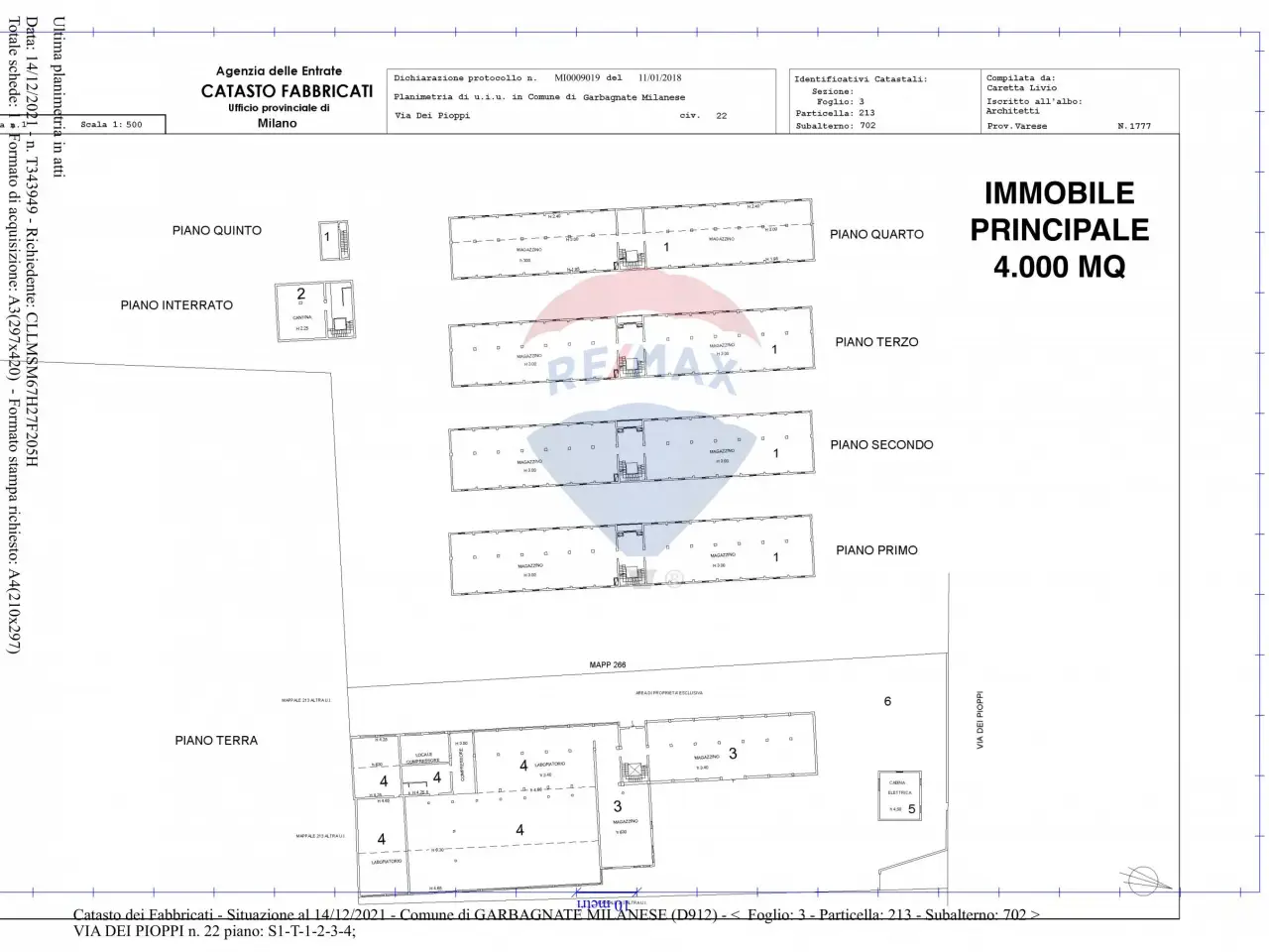 Capannone in Via dei Pioppi 22, Garbagnate Milanese, {3} - Planimetria 1