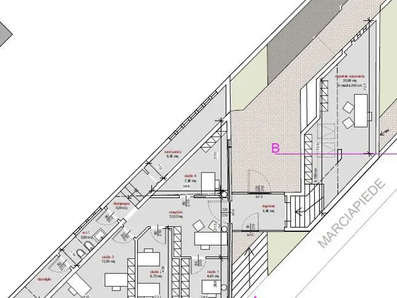 Ufficio in Via Emilia Ponente  62, Bologna, {3} - Planimetria 1