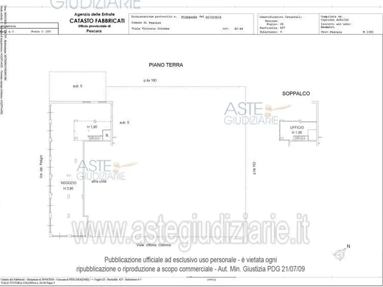 Negozio in Viale Vittoria Colonna, 42, 65127 Pescara Pe, Italia 42, Pescara, {3} - Planimetria 1