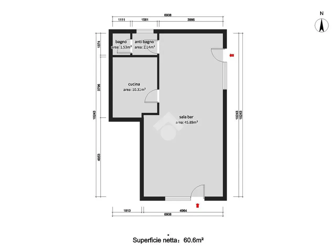 Negozio in Via Don Giacomo Vender 57, Brescia, {3} - Planimetria 1