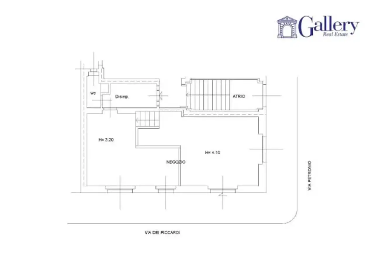 Negozio in Via Petronio, Trieste, {3} - Planimetria 1