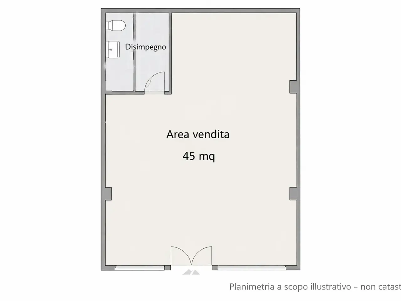Ufficio in Via Via Giulio Cesare 2, Roseto Degli Abruzzi, {3} - Planimetria 1