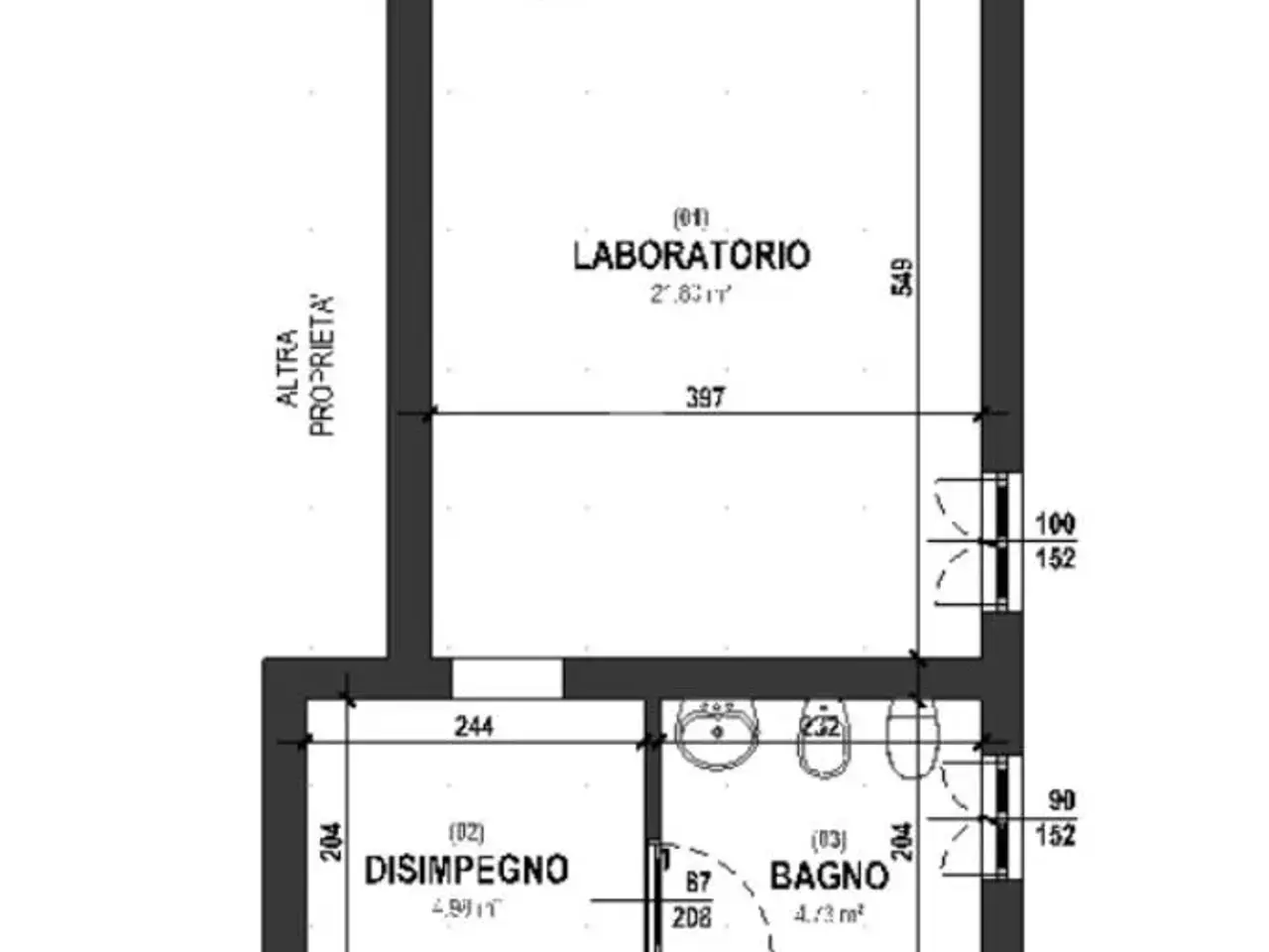 Negozio in Piazza della Repubblica 10, Castelfranco Emilia, {3} - Planimetria 1